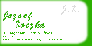 jozsef koczka business card
